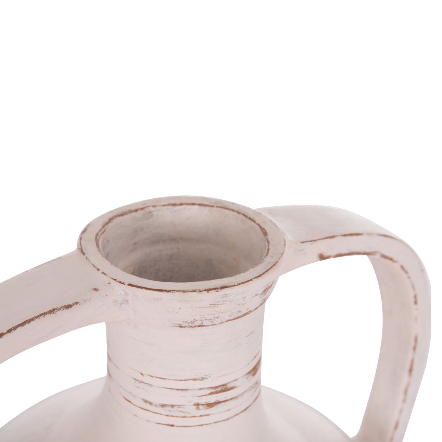 DECORATIVE VASE (AMPHORA) FEAX HM4676.02L TERRACOTA IN WHITE--35x35x58Hcm.
