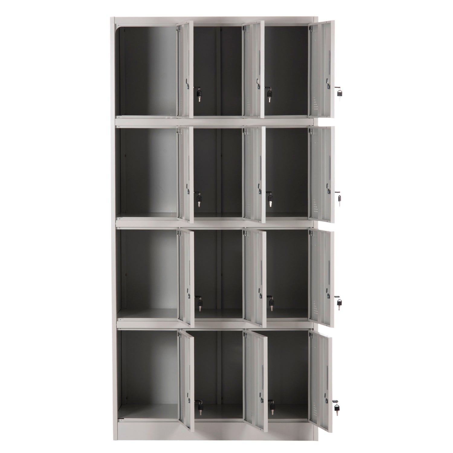 LOCKER METALLIC WITH 12 CABINETS WITH KEY LOCKS BEXLEY HM5637.11 LIGHT GREY 90x45x185Hcm.