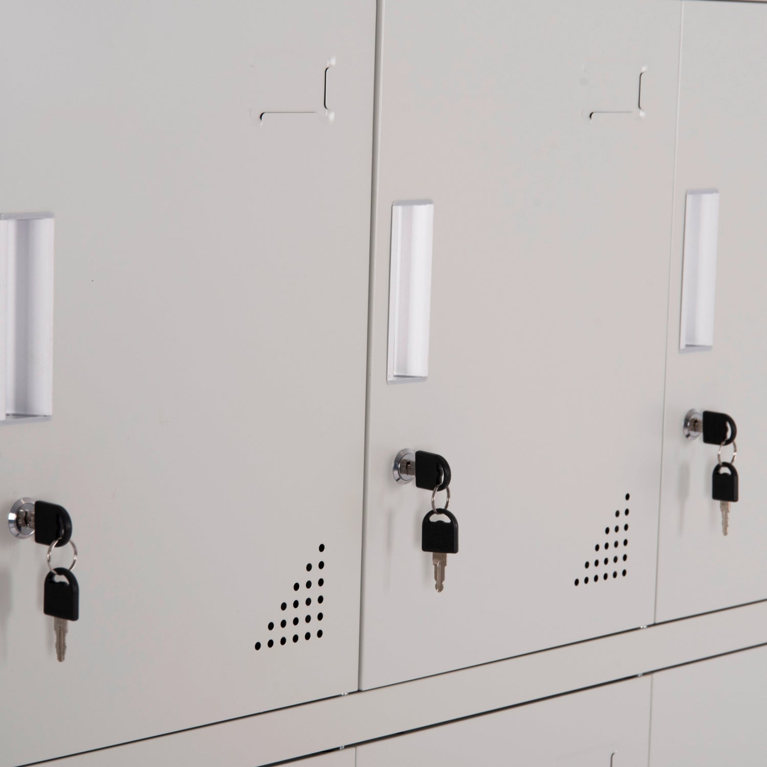 LOCKER METALLIC WITH 12 CABINETS WITH KEY LOCKS BEXLEY HM5637.11 LIGHT GREY 90x45x185Hcm.