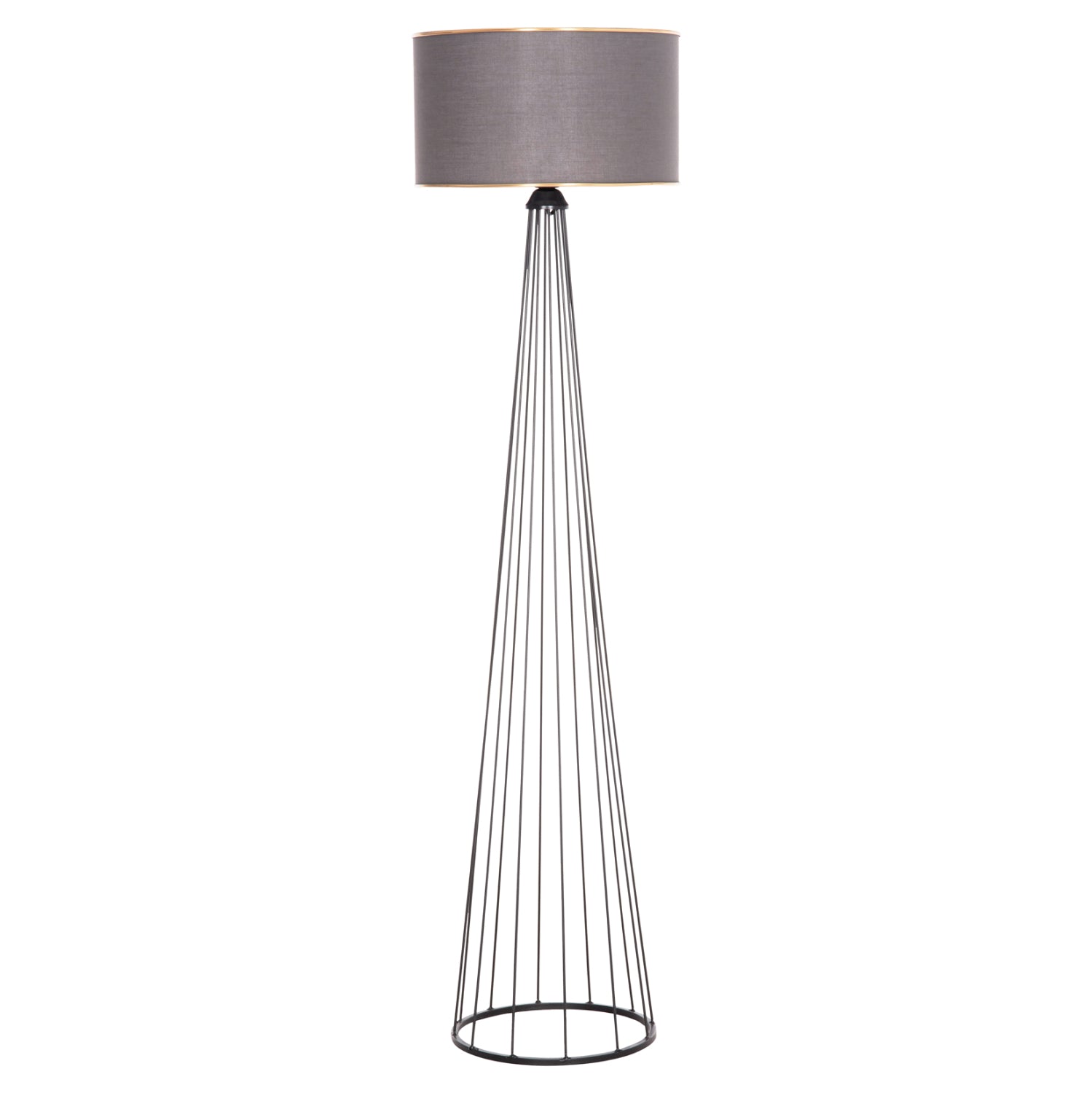 FLOOR STANDING LAMP HUE HM7581.11 METAL PILLAR AND CAP IN GREY Φ38x144Hcm.