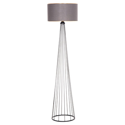 FLOOR STANDING LAMP HUE HM7581.11 METAL PILLAR AND CAP IN GREY Φ38x144Hcm.
