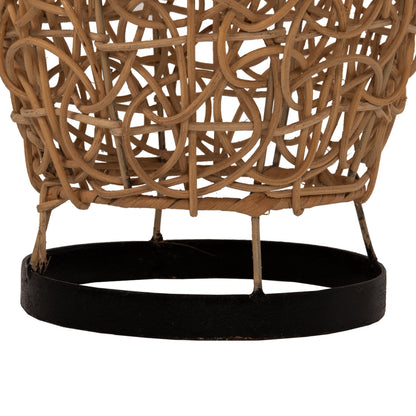 FLOOR STANDING LAMP HM7877 RATTAN IN NATURAL COLOR Φ24x62Hcm.