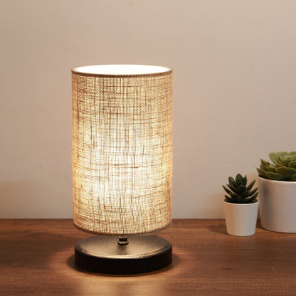 TABLE LAMP HM7595.01 BEIGE-BLACK 15Χ30Hcm.