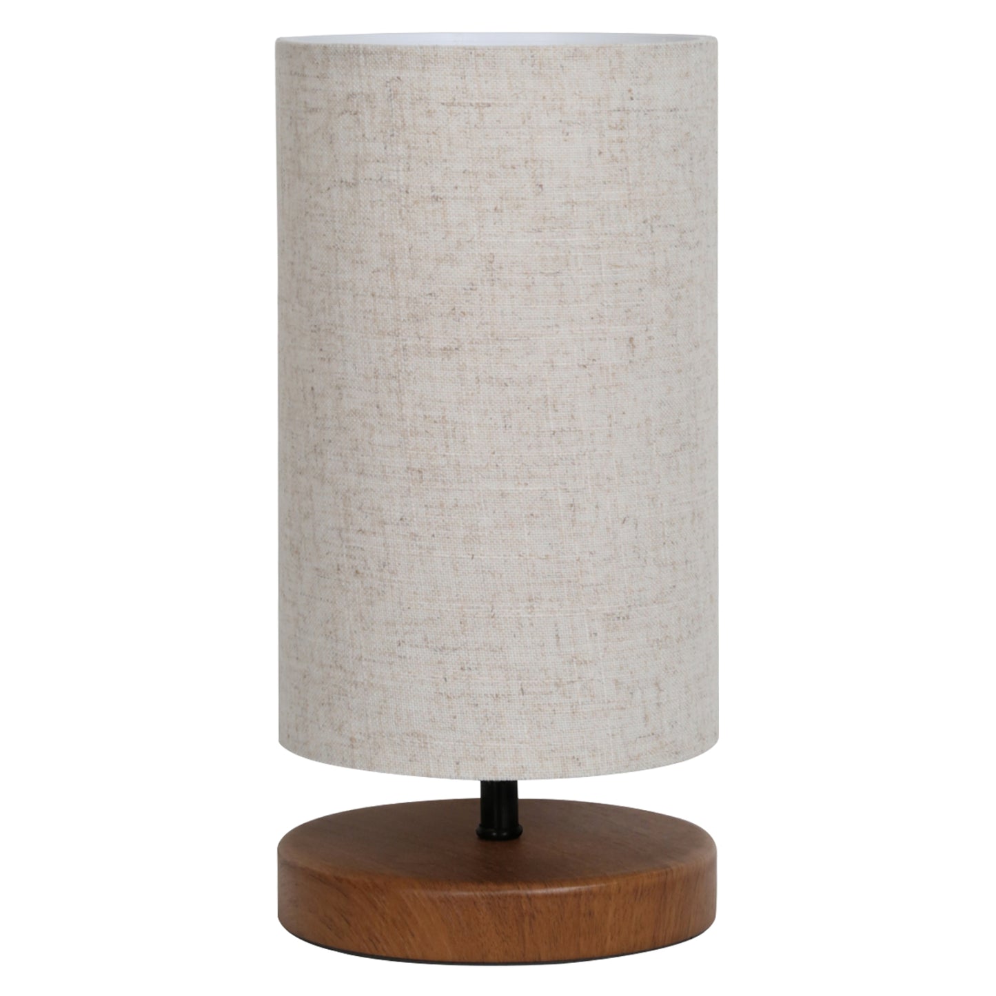 TABLE LAMP HM7596.02 BROWN BASE, ECRU WICKER CAP