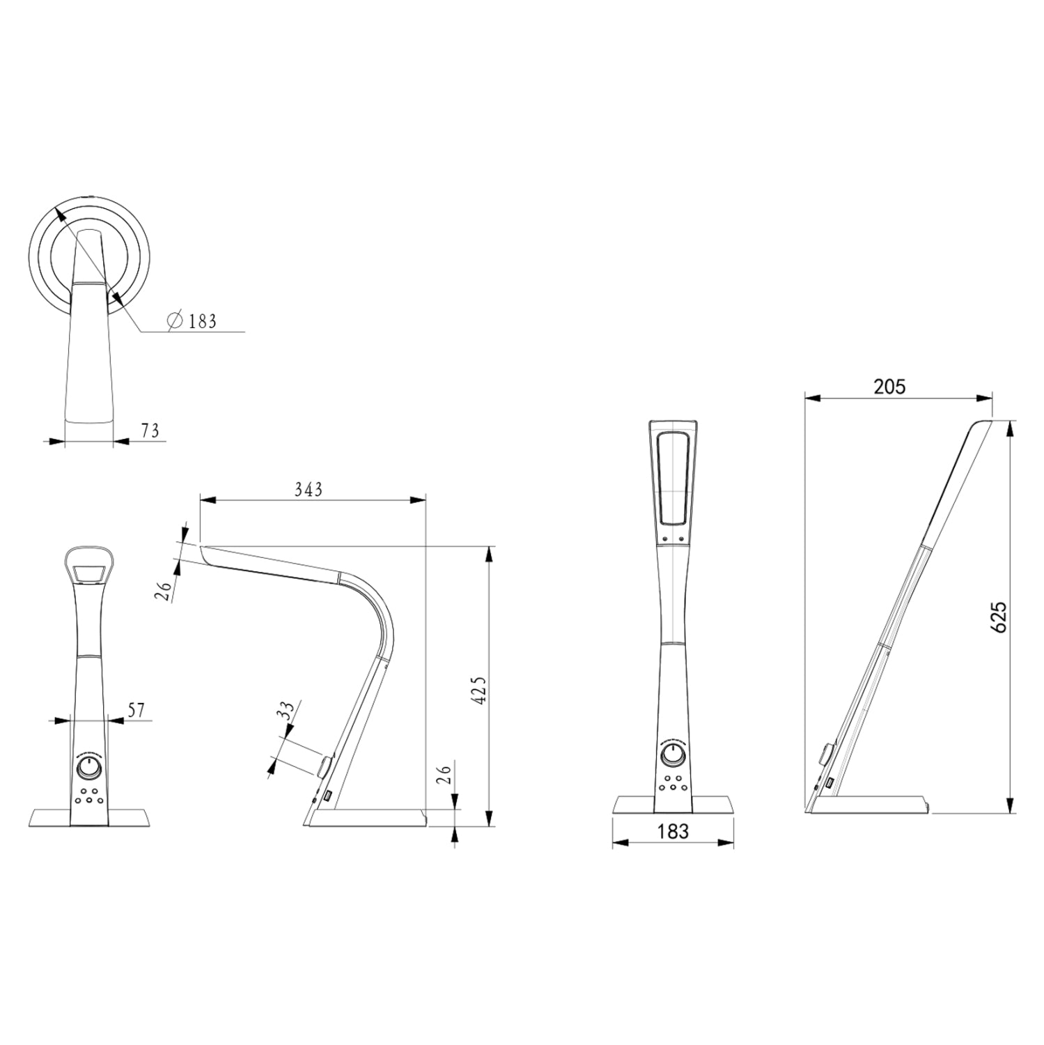 DESK LAMP LED BLAIN PRO HM4451.09 GOLD-WHITE COLOR 34,3x18,3x42,5Hcm.