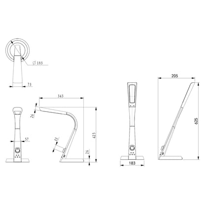DESK LAMP LED BLAIN PRO HM4451.09 GOLD-WHITE COLOR 34,3x18,3x42,5Hcm.