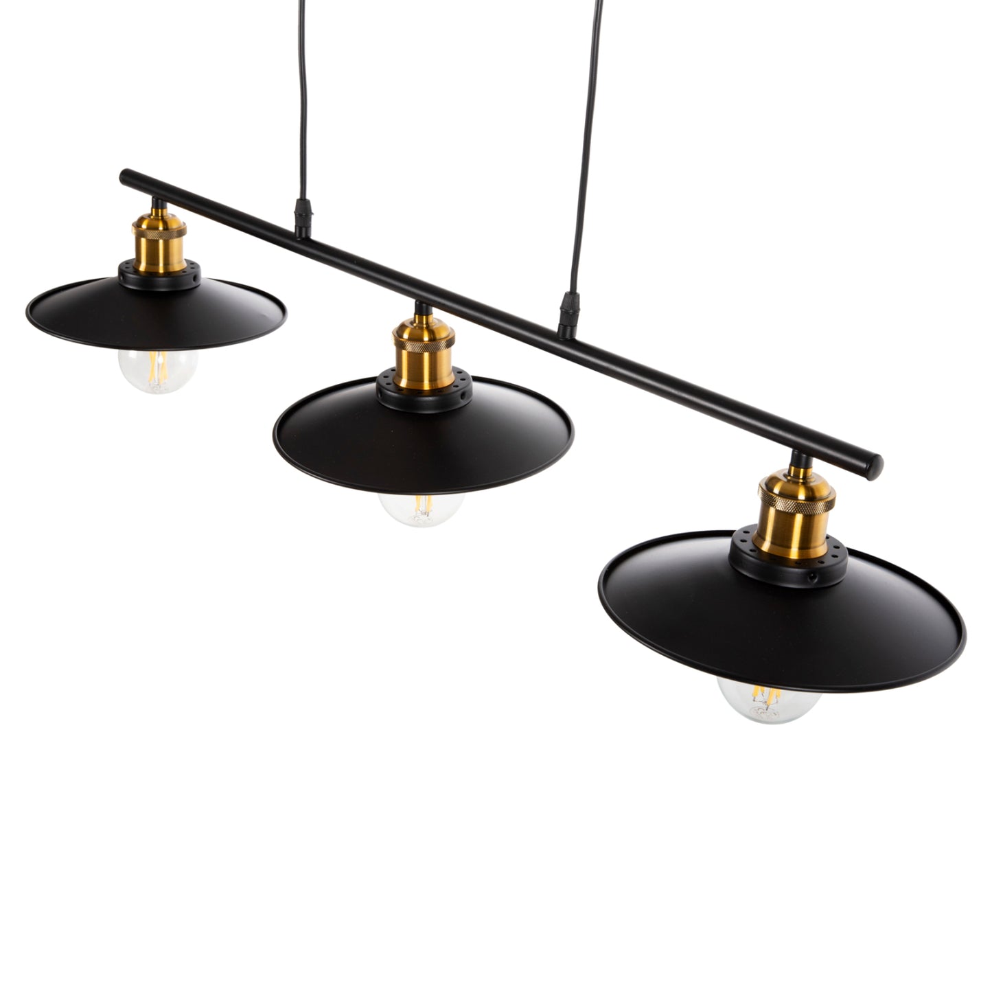 CEILING PENDANT 3-LIGHT HM4120 METAL IN BLACK 91x91x95,5Hcm.