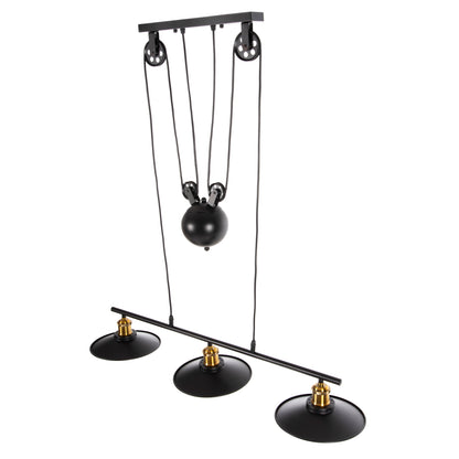 CEILING PENDANT 3-LIGHT HM4120 METAL IN BLACK 91x91x95,5Hcm.