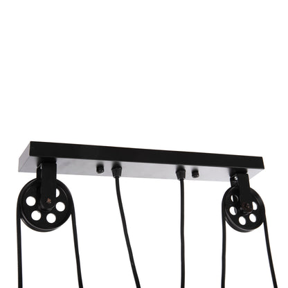 CEILING PENDANT 3-LIGHT HM4120 METAL IN BLACK 91x91x95,5Hcm.