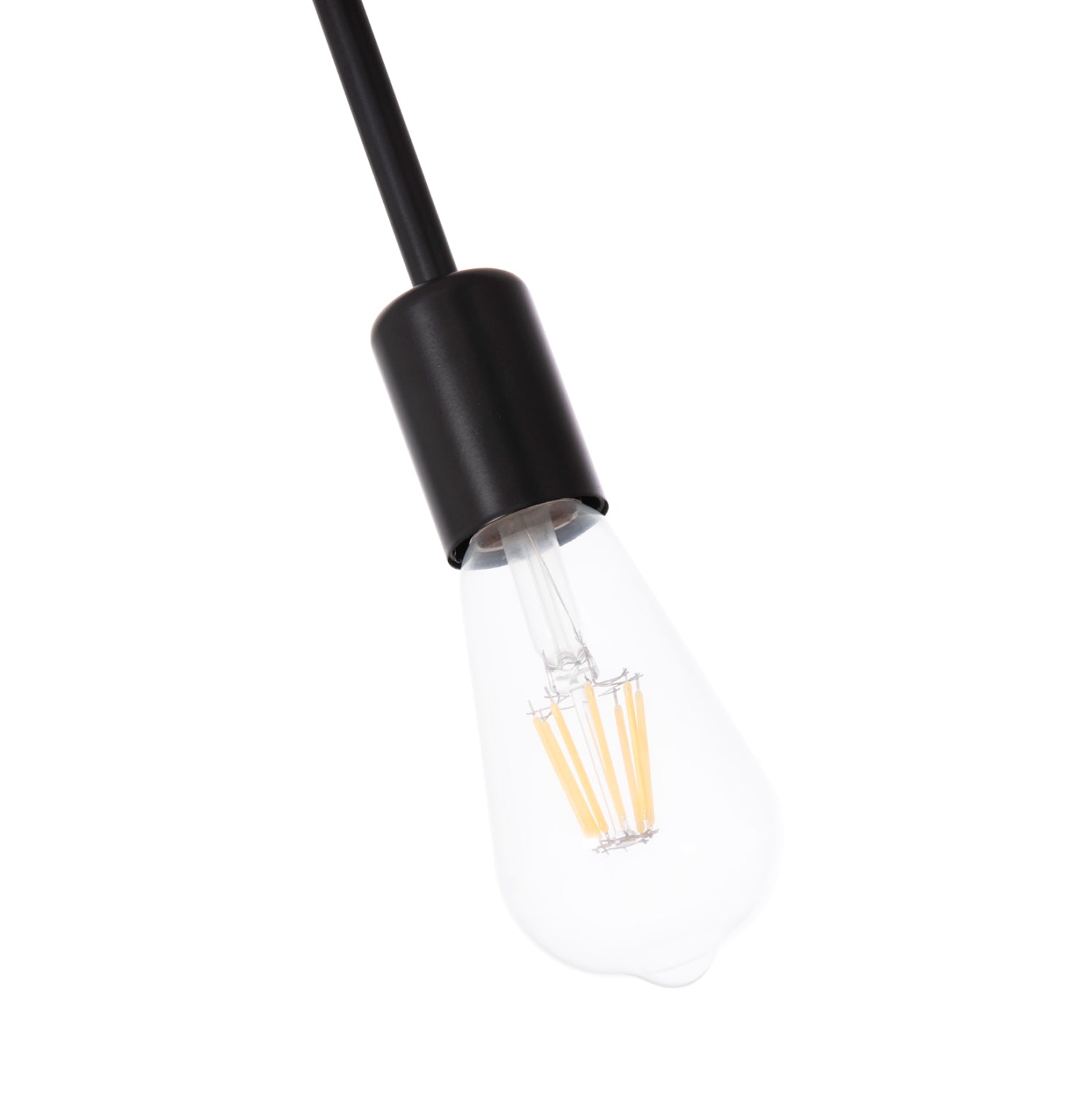 CEILING PENDANT 4-LIGHT FIXTURE LIGHTY HM7405.11 BLACK METAL 57x5x52Hcm.