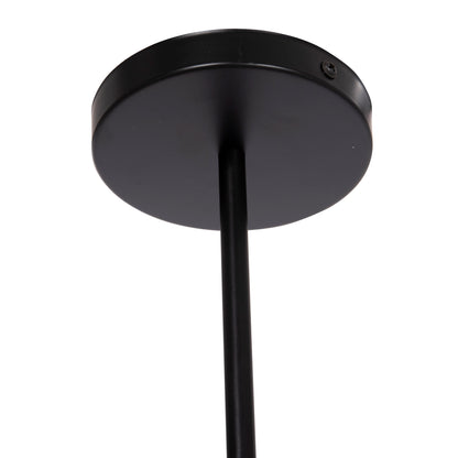 CEILING PENDANT 4-LIGHT FIXTURE LIGHTY HM7405.11 BLACK METAL 57x5x52Hcm.