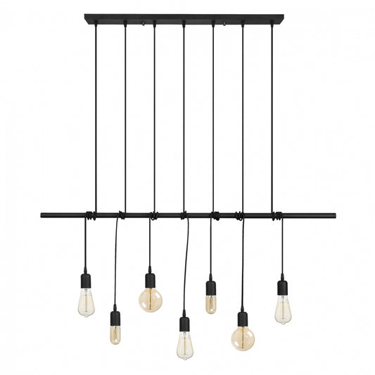 METALLIC PENDANT LIGHT IN BLACK HM7266 120Χ10Χ180cm.