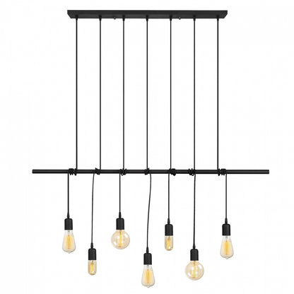 METALLIC PENDANT LIGHT IN BLACK HM7266 120Χ10Χ180cm.