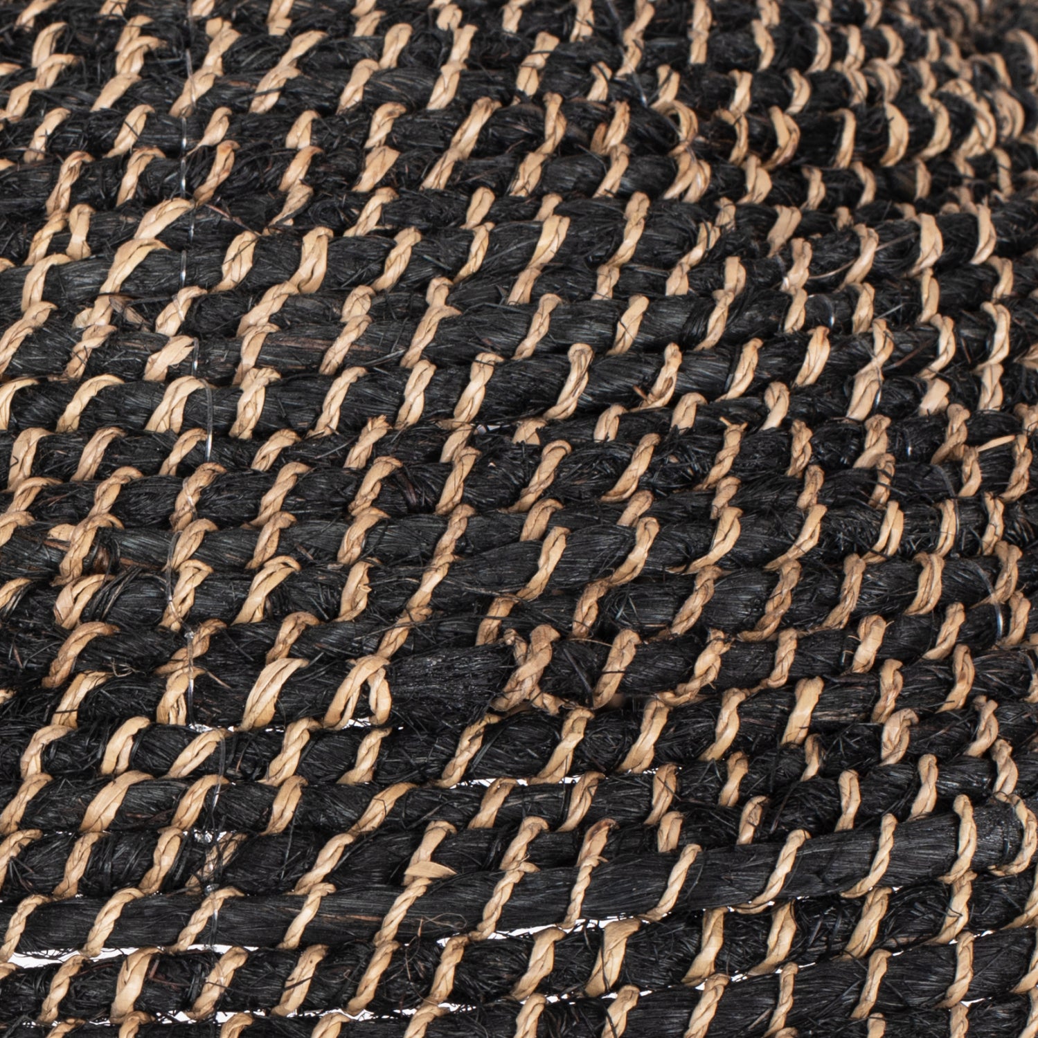 CEILING PENDANT MADE OF RECYCLED ABACA IN BLACK COLOR Φ49x15Hcm.HM7783