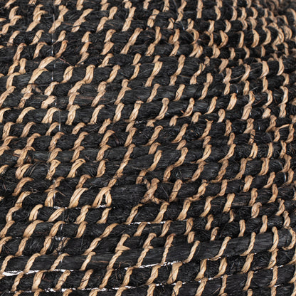 CEILING PENDANT MADE OF RECYCLED ABACA IN BLACK COLOR Φ49x15Hcm.HM7783