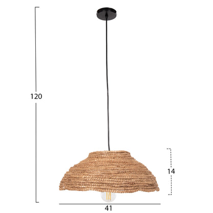 CEILING PENDANT MANILA HEMP FIBERS IN NATURAL COLOR Φ41x14-120Hcm. HM7784