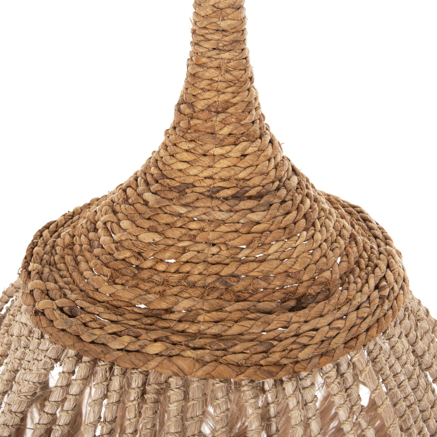 CEILING PENDANT WITH ABACA FIBERS CAP NATURAL COLOR Φ51x65-120Hcm.HM7752