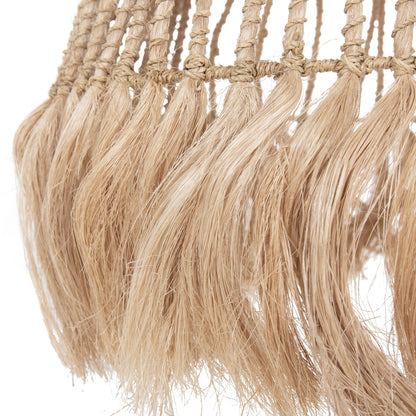 CEILING PENDANT WITH ABACA FIBERS CAP NATURAL COLOR Φ51x65-120Hcm.HM7752