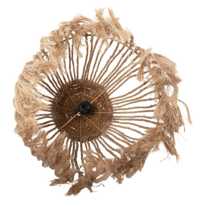 CEILING PENDANT WITH ABACA FIBERS CAP NATURAL COLOR Φ51x65-120Hcm.HM7752