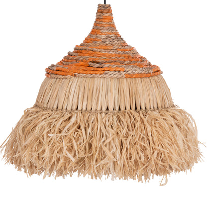 CEILING PENDANT LAMP SIFO HM4714 SISAL & BANANA FIBERS CAP-NATURAL & MIX Φ35x45Hcm.