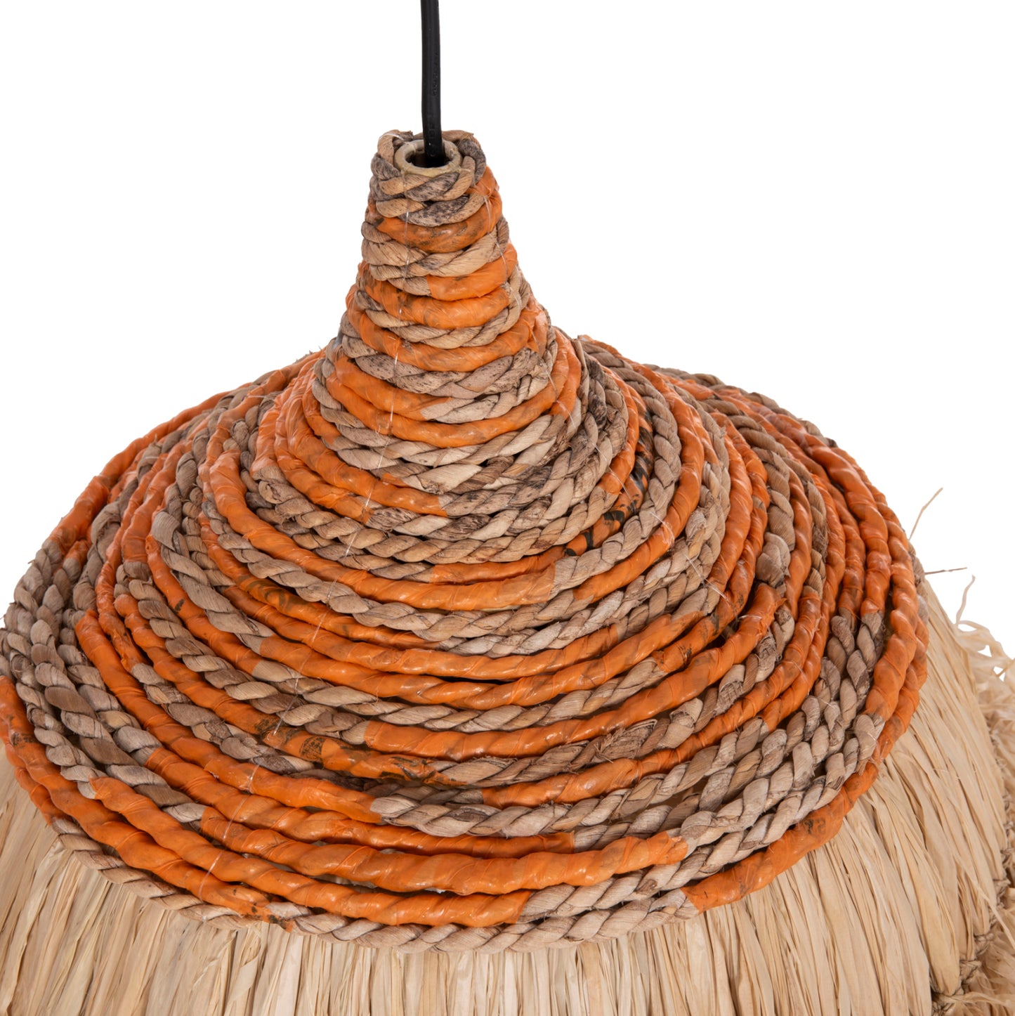 CEILING PENDANT LAMP SIFO HM4714 SISAL & BANANA FIBERS CAP-NATURAL & MIX Φ35x45Hcm.
