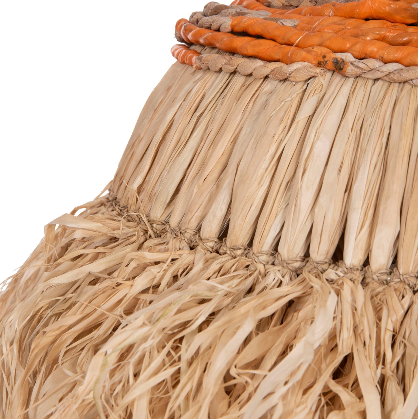 CEILING PENDANT LAMP SIFO HM4714 SISAL & BANANA FIBERS CAP-NATURAL & MIX Φ35x45Hcm.