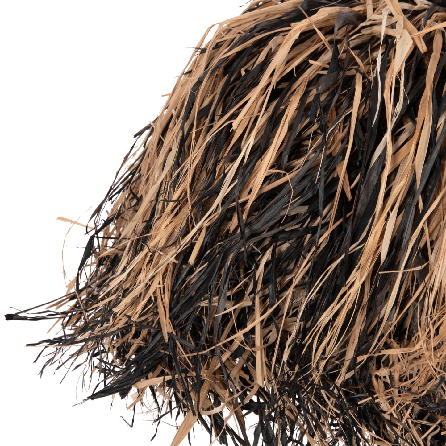CEILING PENDANT LAMP ORDEM HM4716 SISAL & BANANA FIBERS CAP--BLACK & NATURAL Φ60x50Hcm.