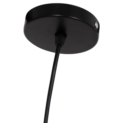 CEILING PENDANT LAMP ORDEM HM4716 SISAL & BANANA FIBERS CAP--BLACK & NATURAL Φ60x50Hcm.