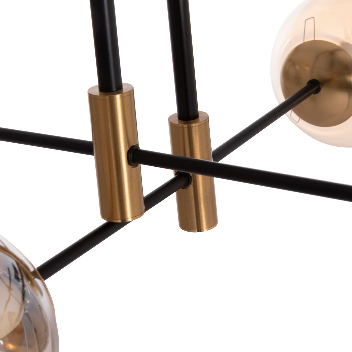 CEILING FIXTURE DREMP HM7409.11 FOUR-LIGHT BLACK-GOLD 68x68x36Hcm.