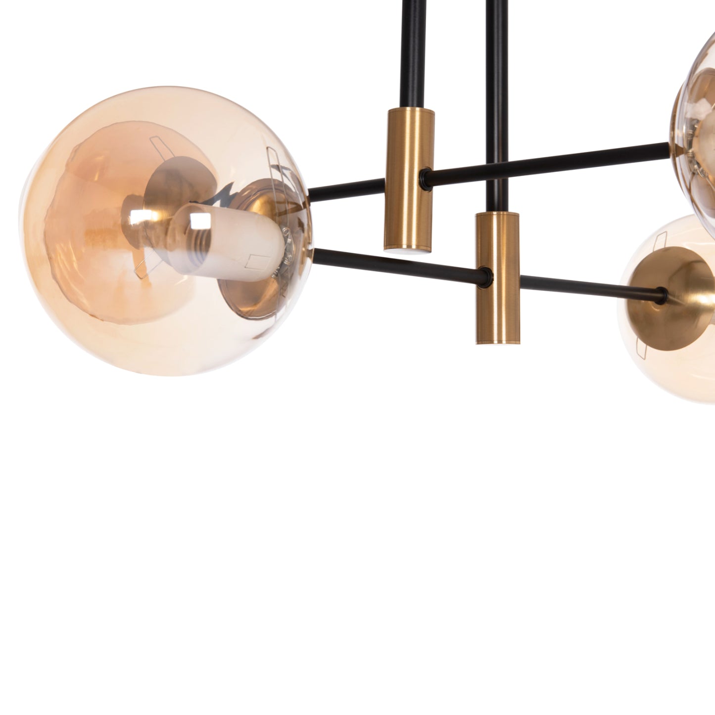 CEILING FIXTURE DREMP HM7409.11 FOUR-LIGHT BLACK-GOLD 68x68x36Hcm.