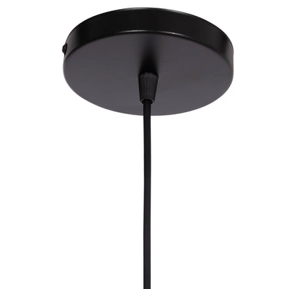 CEILING PENDANT LAMP DROPLET HM7503.11 METAL IN BLACK-MILKY WHITE GLOBE BULB 23.5x12x147Hcm.