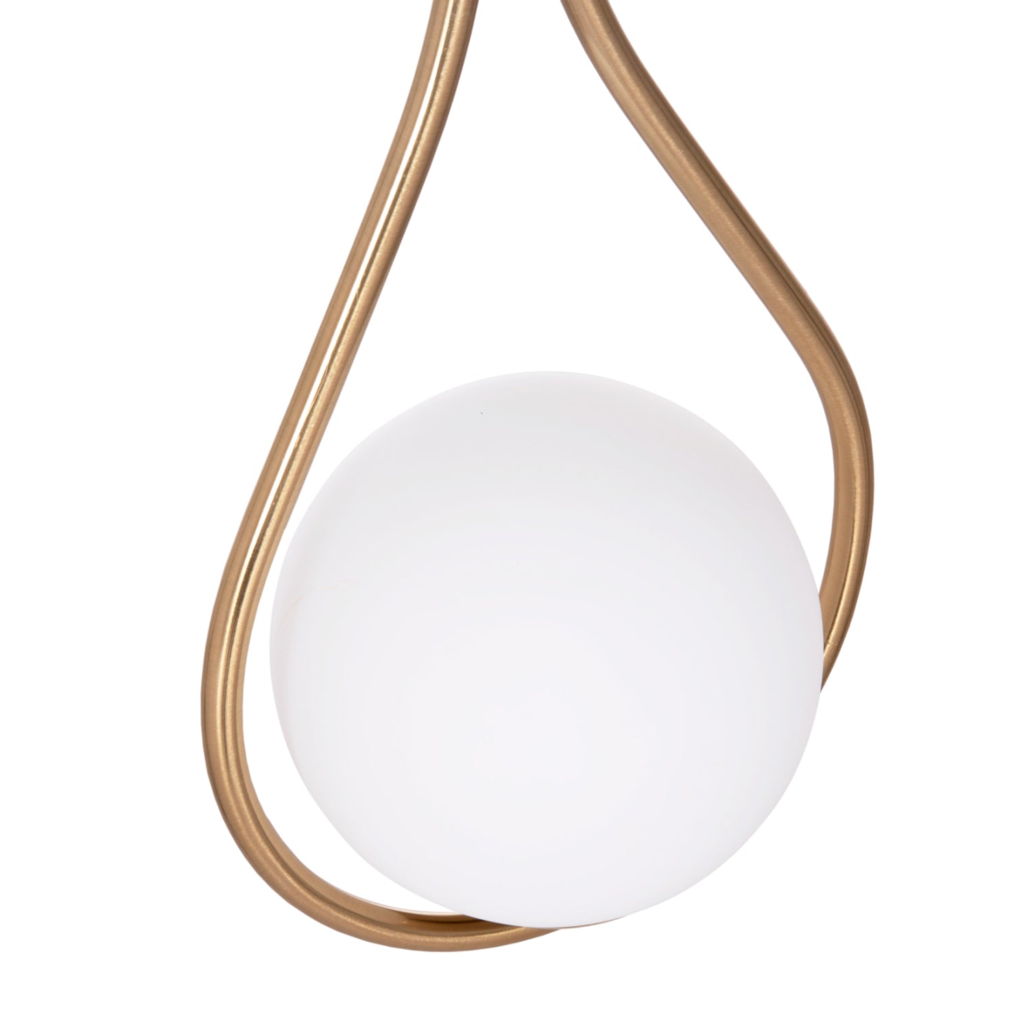 CEILING PENDANT LAMP DROPLET HM7503.12 METAL IN GOLD-MILKY WHITE GLOBE BULB 23.5x12x147Hcm.