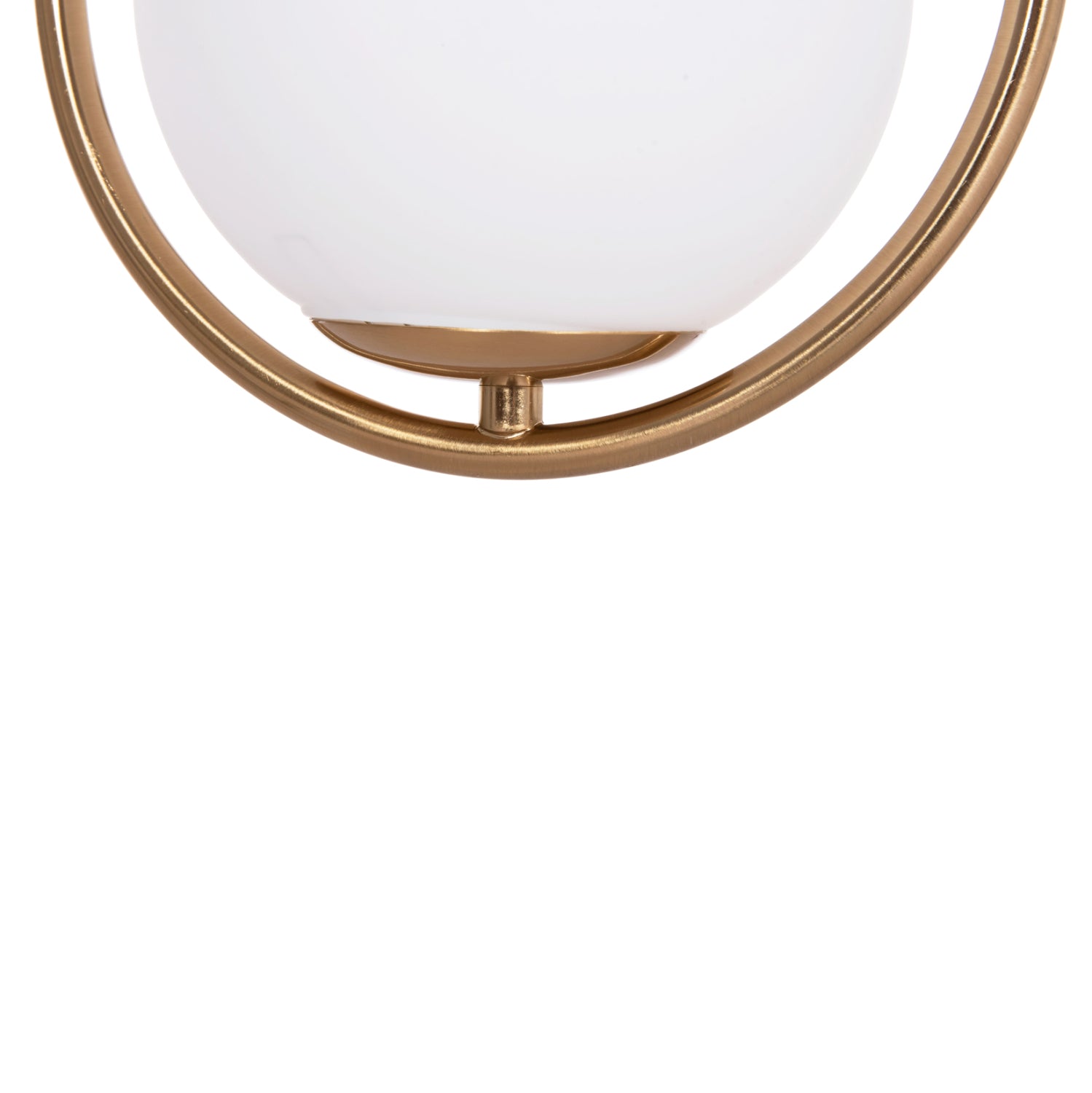 CEILING PENDANT LAMP DROPLET HM7503.12 METAL IN GOLD-MILKY WHITE GLOBE BULB 23.5x12x147Hcm.