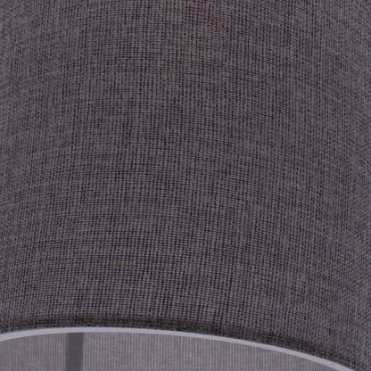 PENDANT CEILING LAMP HM7623.03 GREY FABRIC DRUM SHADE D19x70 εκ.