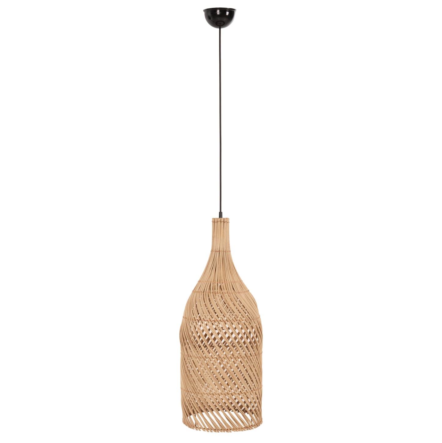 CEILING PENDANT LAMP HM7885 RATTAN IN NATURAL COLOR Φ23x148Hcm.