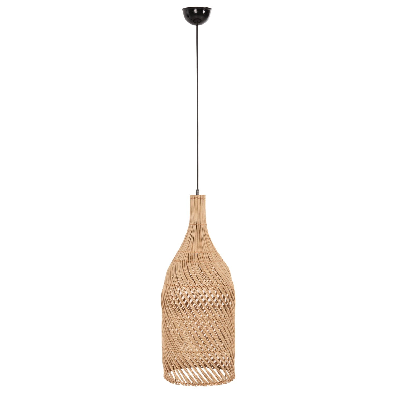 CEILING PENDANT LAMP HM7885 RATTAN IN NATURAL COLOR Φ23x148Hcm.