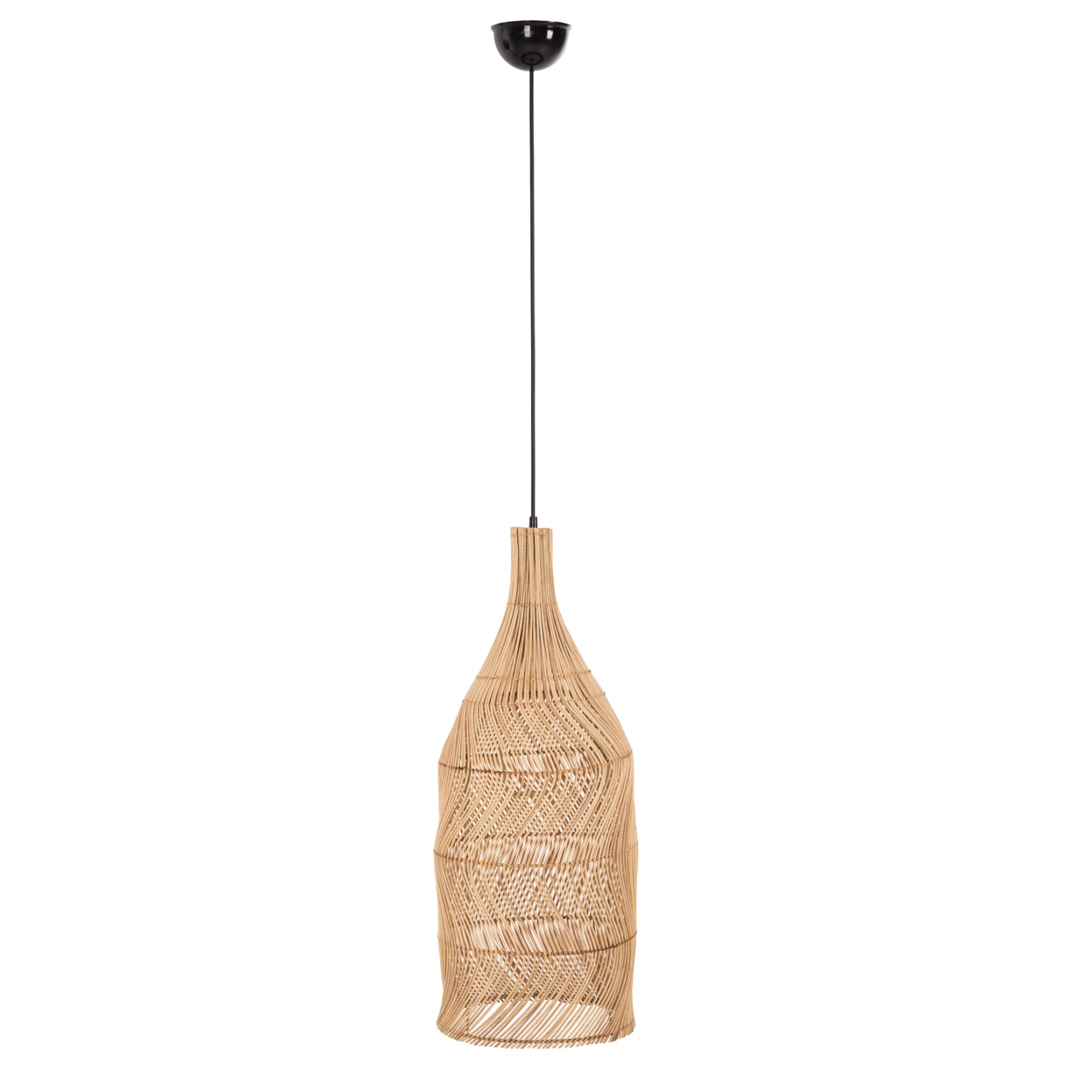 CEILING PENDANT LAMP THEON ΗΜ7888 NATURAL RATTAN IN NATURAL COLOR Φ22x148Hcm.