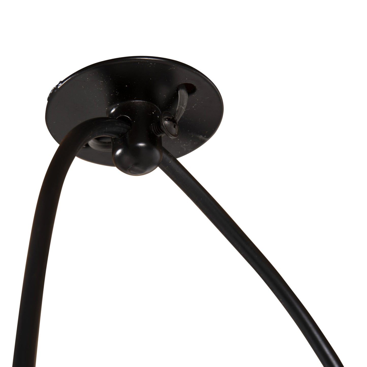 CEILING PENDANT 6-LIGHT HM4175 BLACK METAL-BLACK CABLES Φ100x180Hcm.