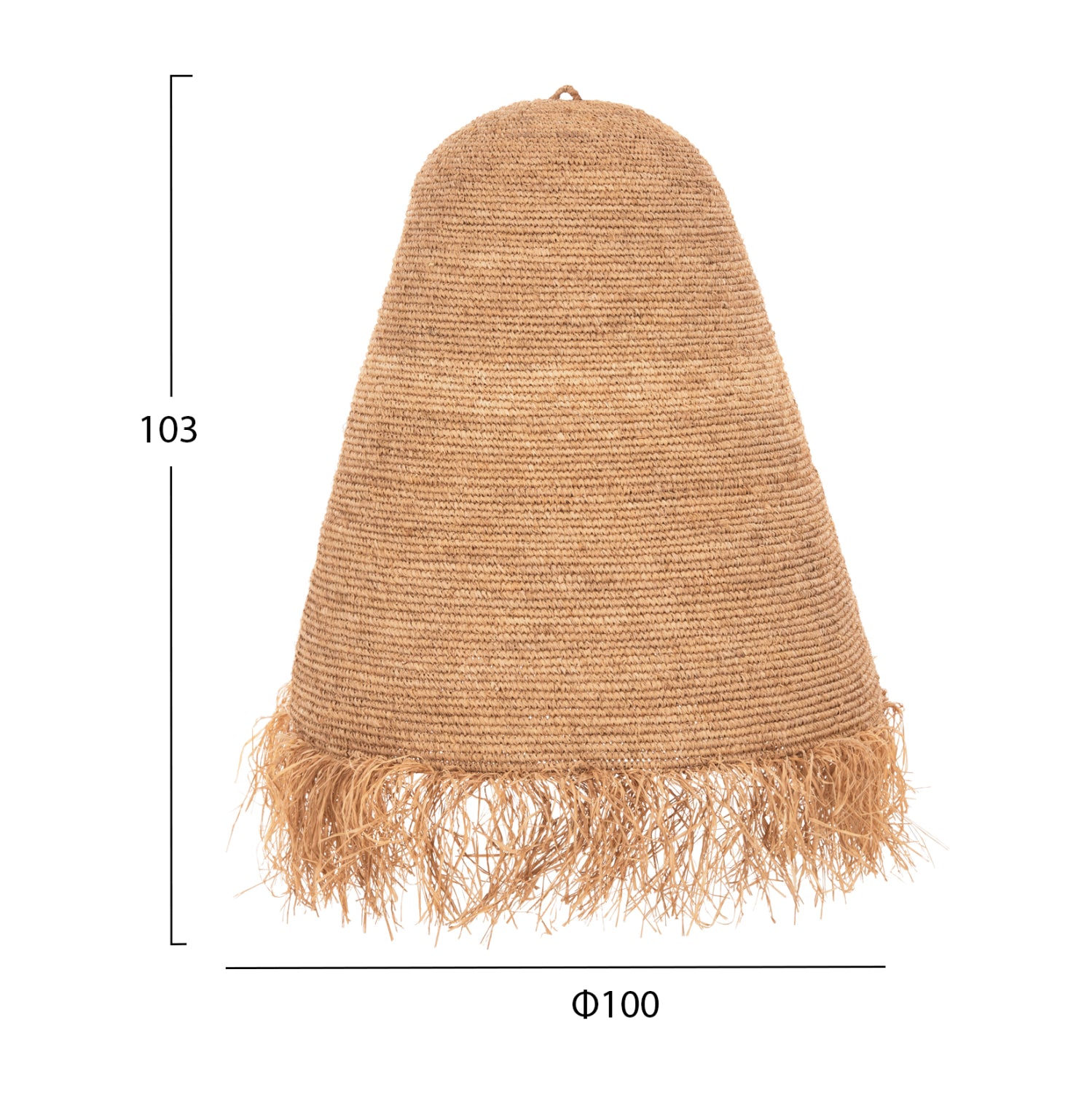 CEILING PENDANT LAMP HM4030 RATTAN IN NATURAL COLOR Φ100x100-103Hcm.