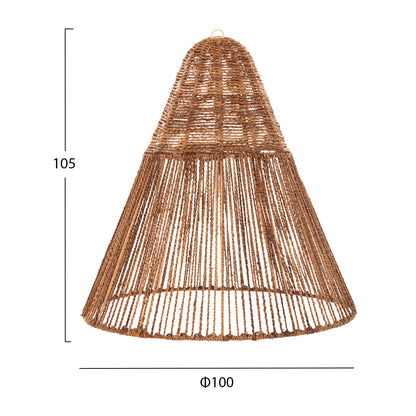 CEILING PENDANT LAMP HM4034 DRIED BANANA TREE FIBERS IN BROWN COLOR Φ100x100-105Hcm.