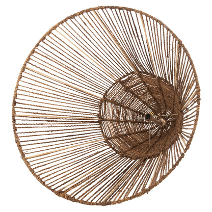 CEILING PENDANT LAMP HM4034 DRIED BANANA TREE FIBERS IN BROWN COLOR Φ100x100-105Hcm.