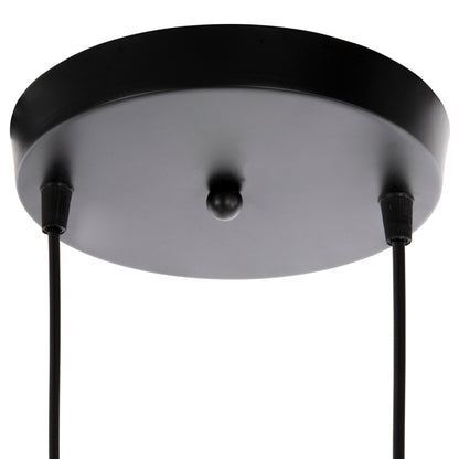 CEILING PENDANT LAMP HM4035 2 CUBES BLACK METAL Φ18x130Hcm.