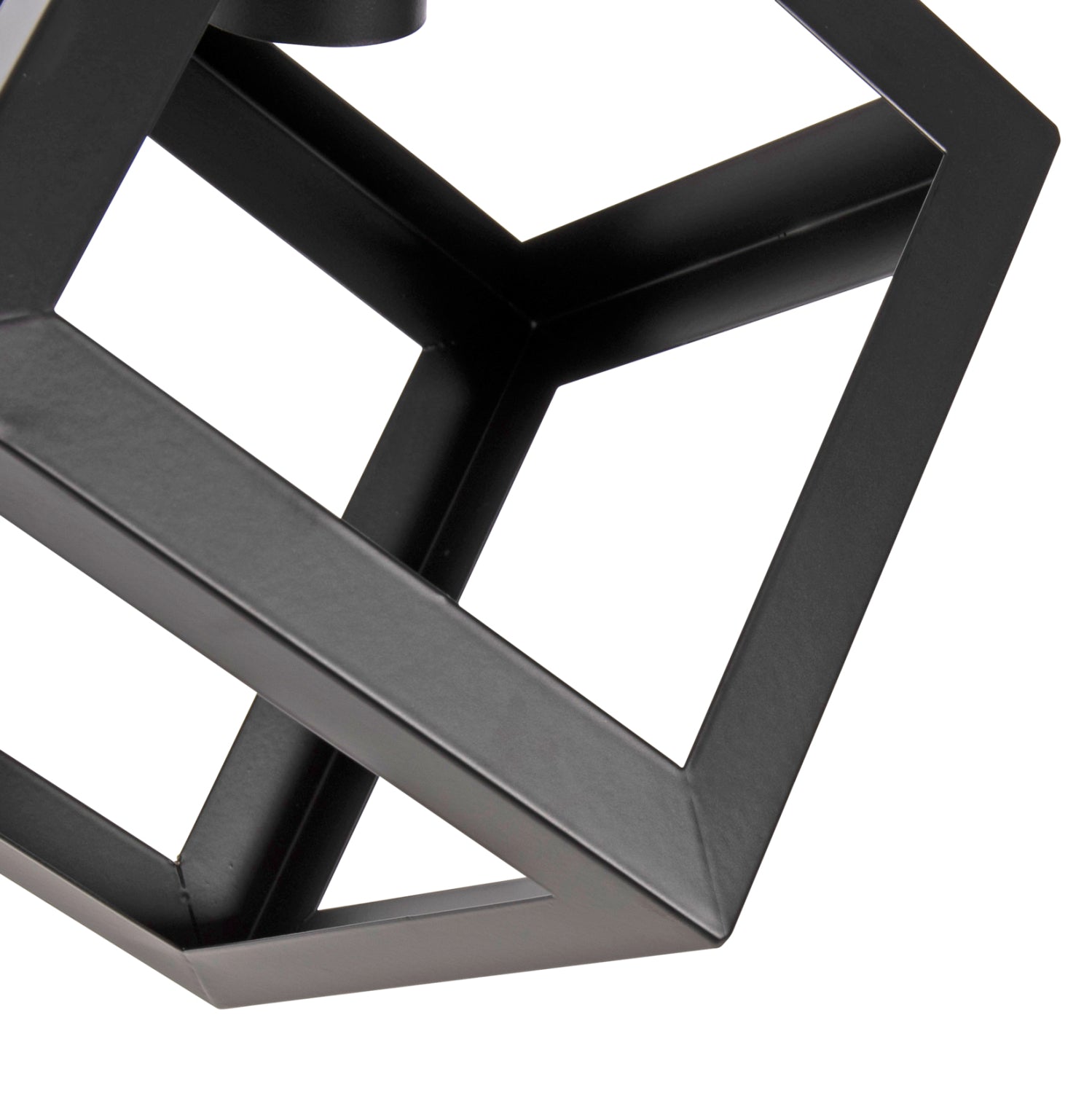 CEILING PENDANT LAMP HM4036 3 CUBES BLACK METAL Φ23x122Hcm.