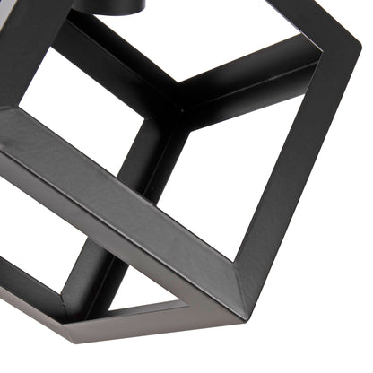 CEILING PENDANT LAMP HM4036 3 CUBES BLACK METAL Φ23x122Hcm.