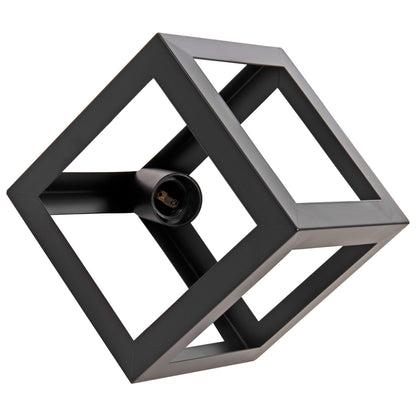 CEILING PENDANT LAMP HM4036 3 CUBES BLACK METAL Φ23x122Hcm.
