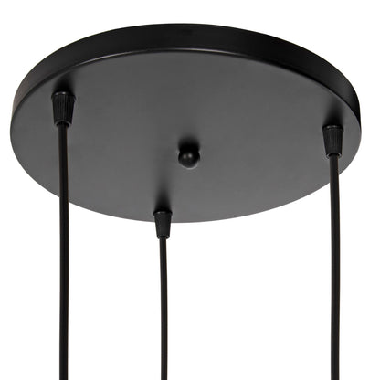CEILING PENDANT LAMP HM4036 3 CUBES BLACK METAL Φ23x122Hcm.