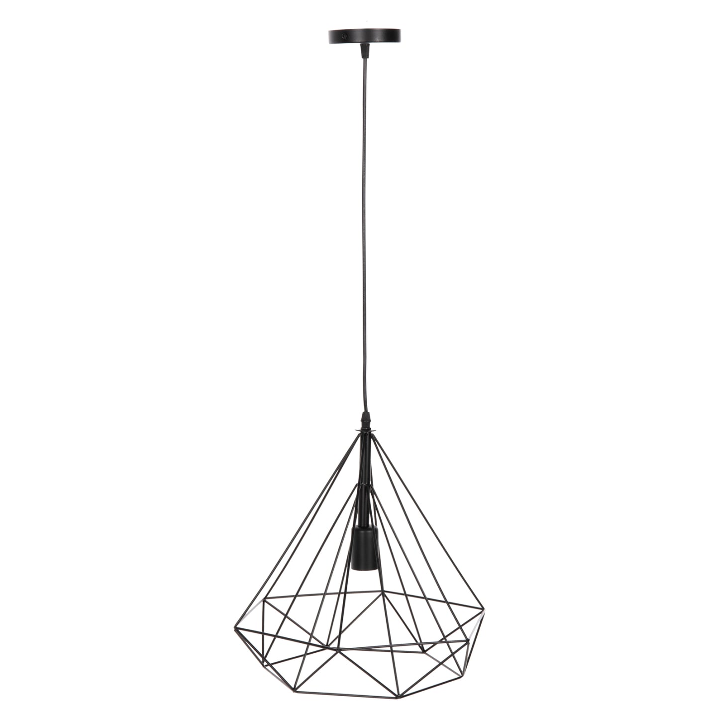 CEILING PENDANT LAMP HM4040 BLACK METAL CAP 25x22x123Hcm.