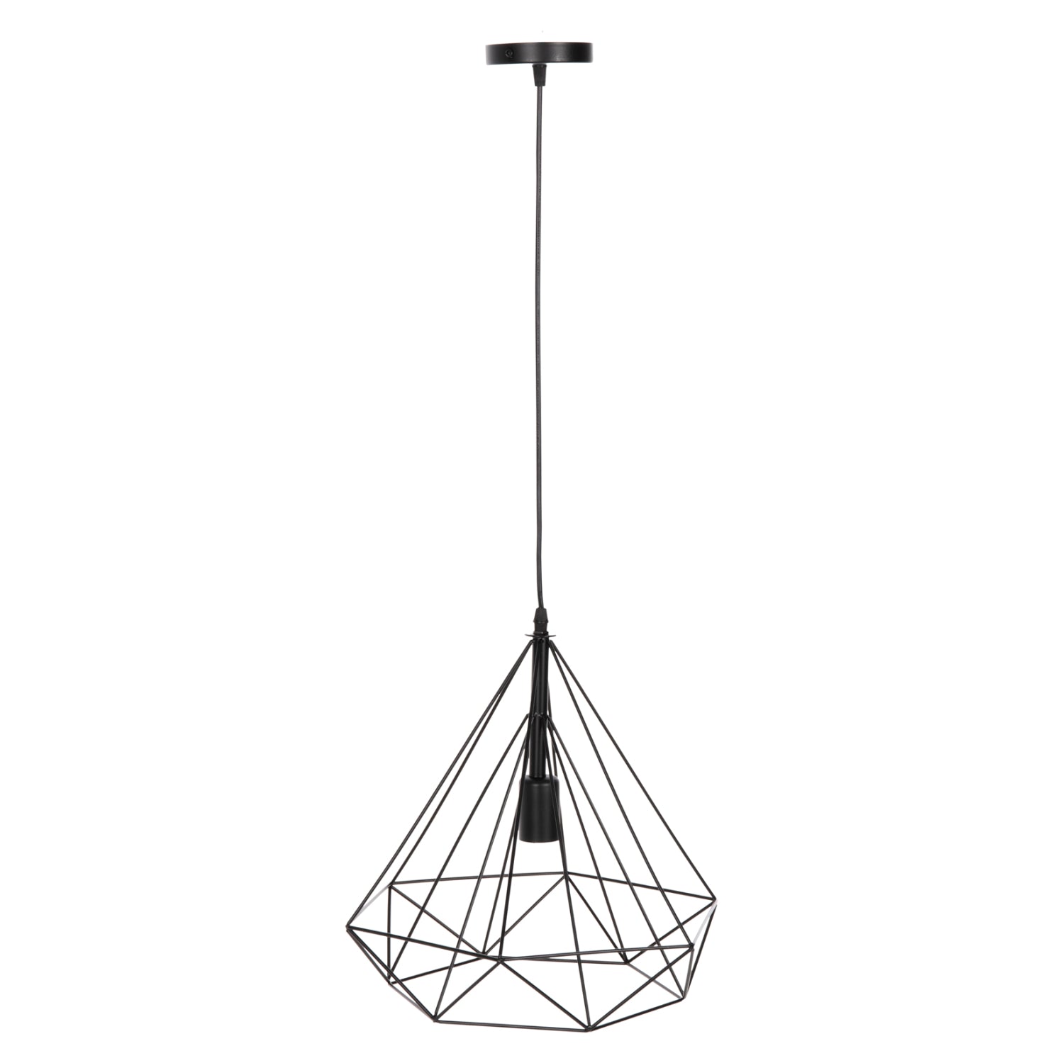 CEILING PENDANT LAMP HM4040 BLACK METAL CAP 25x22x123Hcm.