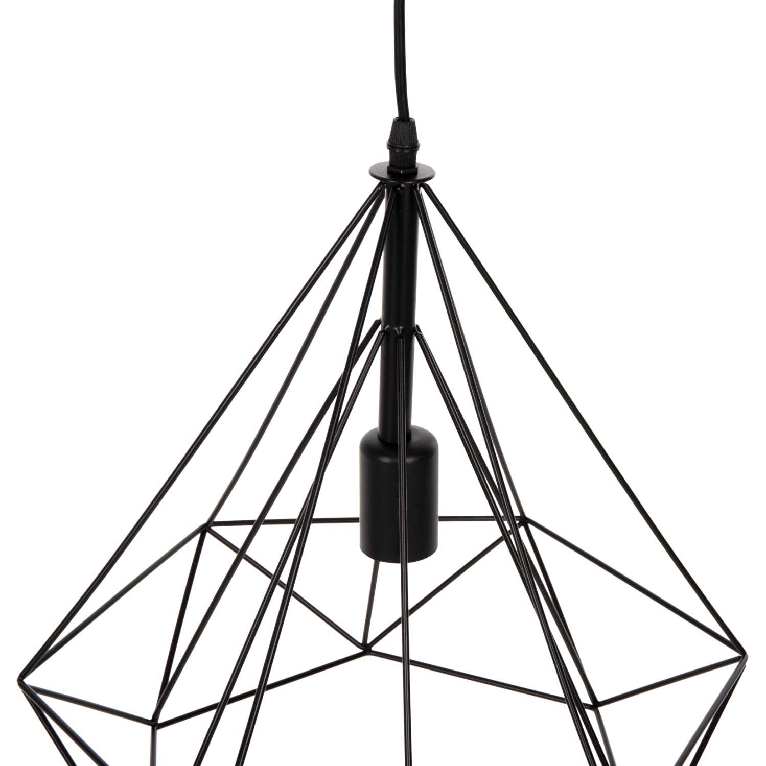 CEILING PENDANT LAMP HM4040 BLACK METAL CAP 25x22x123Hcm.