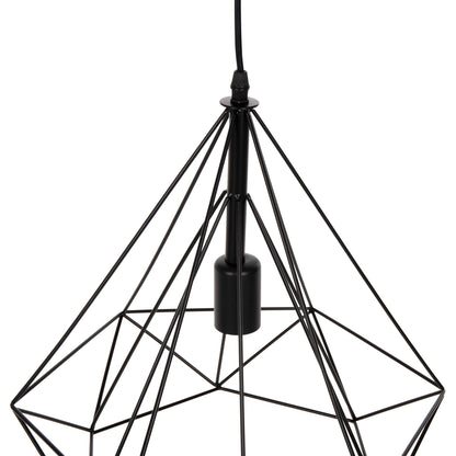 CEILING PENDANT LAMP HM4040 BLACK METAL CAP 25x22x123Hcm.